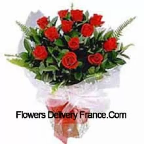 Bouquet de 11 roses rouges