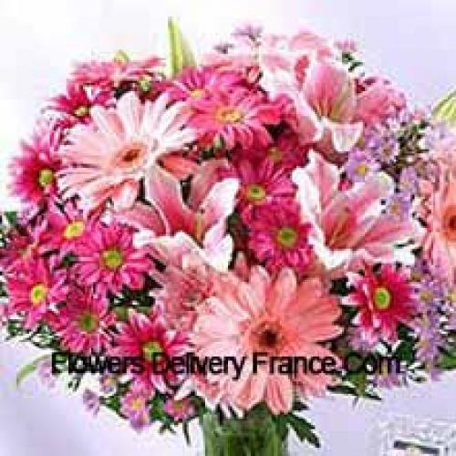 Romantic Assorted Flowers in Vase