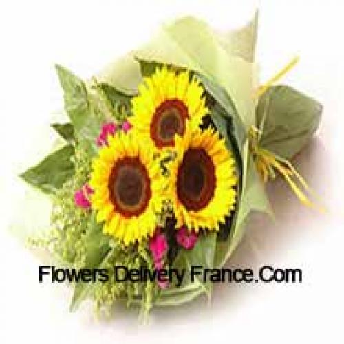 Mignon bouquet de tournesols