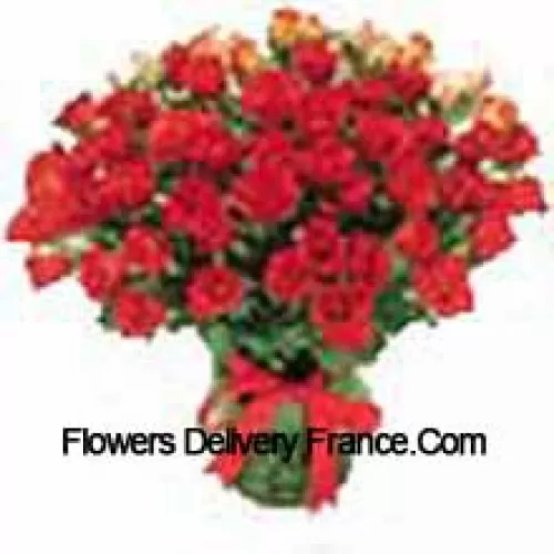 Bouquet de 25 roses rouges