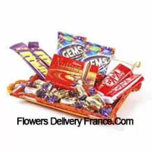 Chocolats assortis emballés cadeau (ce produit doit être accompagné de fleurs)