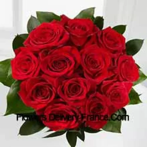 Bouquet de 11 roses rouges